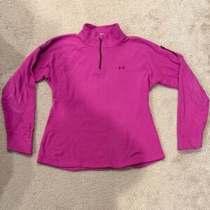 Under Armour Women's Fuchsia Quarter-Zip Sweatshirt